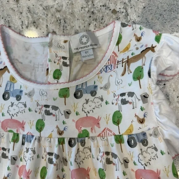 The Proper Peony Yoke Farm Dress Size 8 - Picture 6 of 7